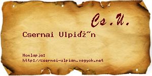 Csernai Ulpián névjegykártya